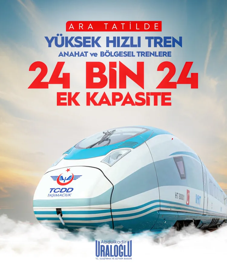 Demiryollarında Ara Tatil İçin Ek Sefer Müjdesi!