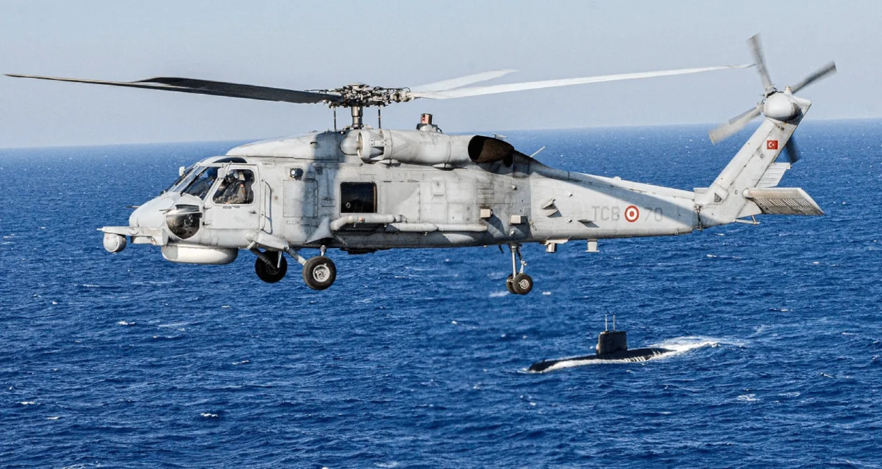 Deniz Kuvvetleri Helikopteri Acil İniş Yaptı!