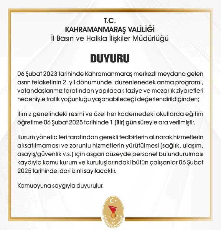 Kahramanmaraş'tan Görüntü