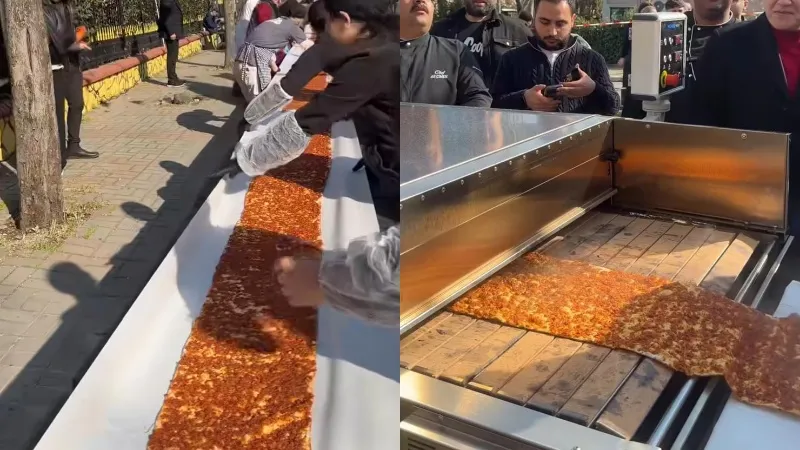 Dev Lahmacunla Rekor! 63 Metre İstanbul’da!