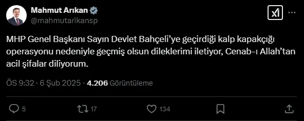 Mahmut Arıkan paylaşımı