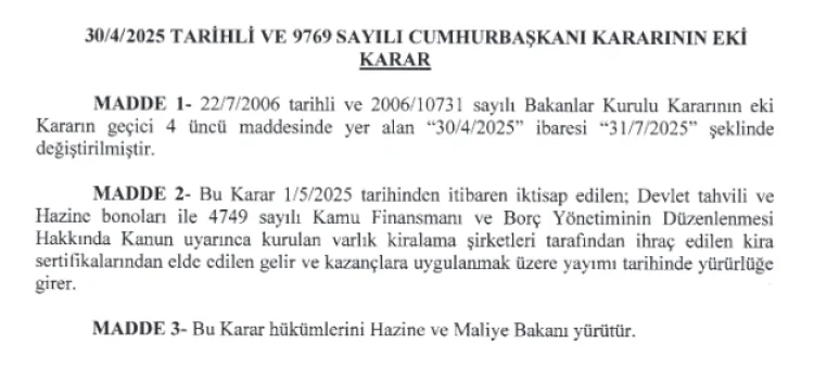 Devlet Tahvili Gelirlerinde Yüzde 0 Tevkifat Uzatıldı!