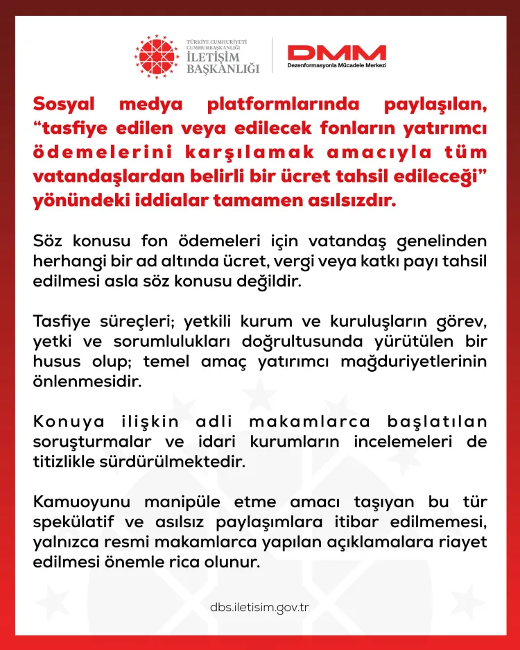 Dezenformasyonla Mücadele Merkezi’nden Açıklama!