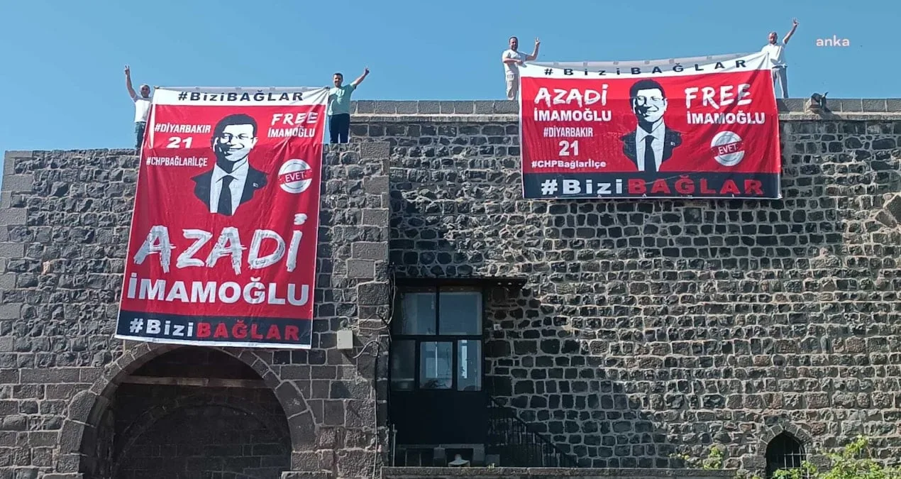 Diyarbakır’da ‘Azadi İmamoğlu’ Pankartı Krizi!