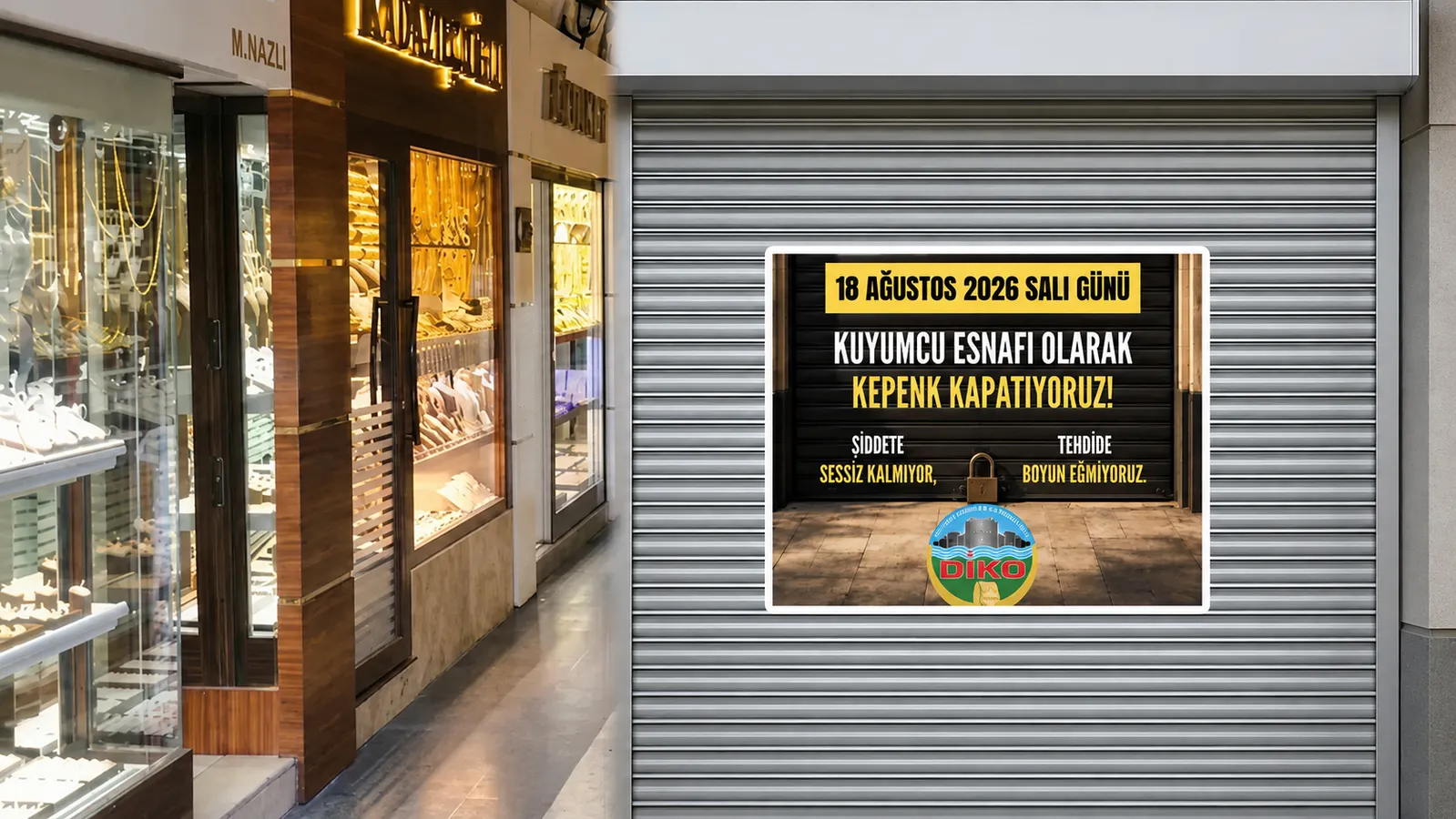 Diyarbakır’da Kuyumcular Kepenk Kapattı!
