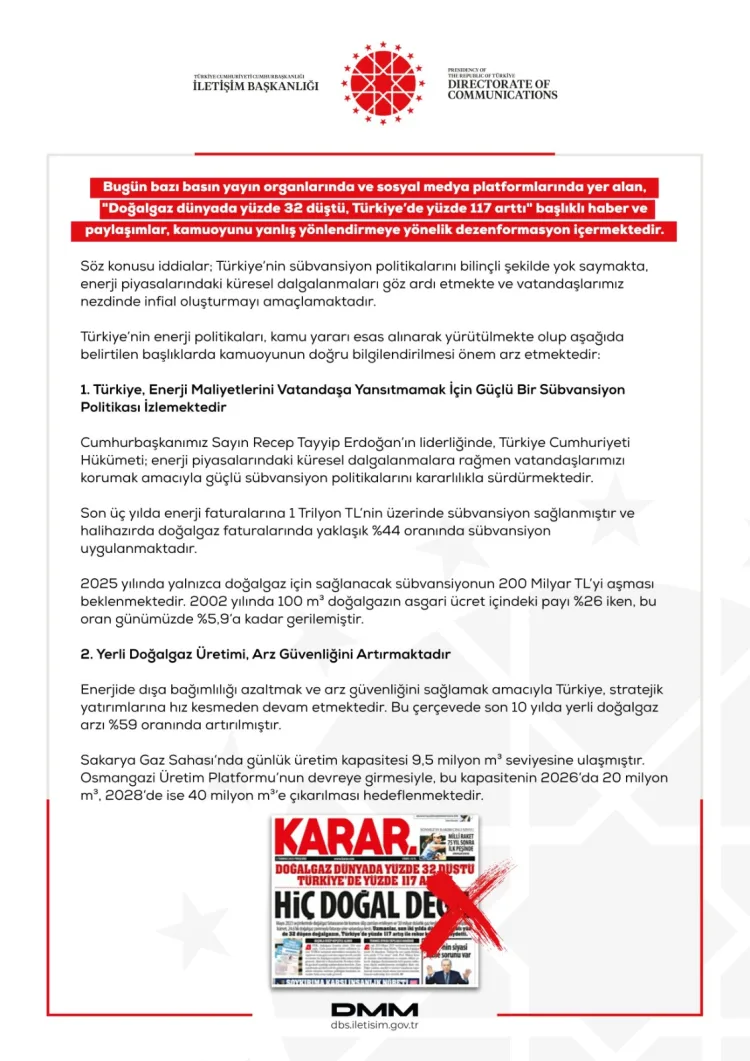 Doğalgazda Dezenformasyon: Türkiye’nin Stratejisi