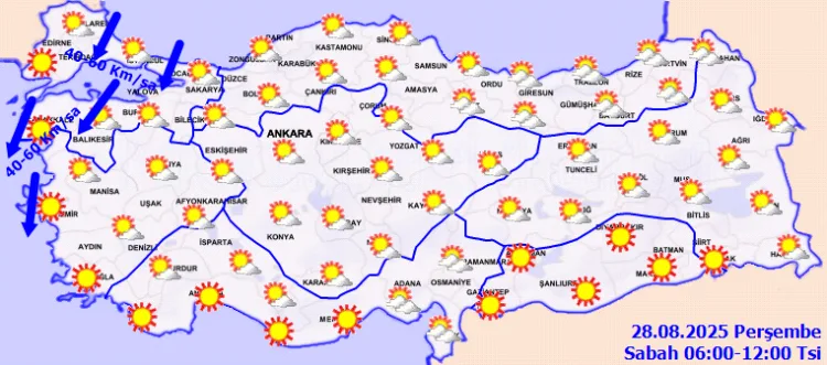 Doğu Akdeniz’de Yağış, Kıyılarda Sıcak Hava!