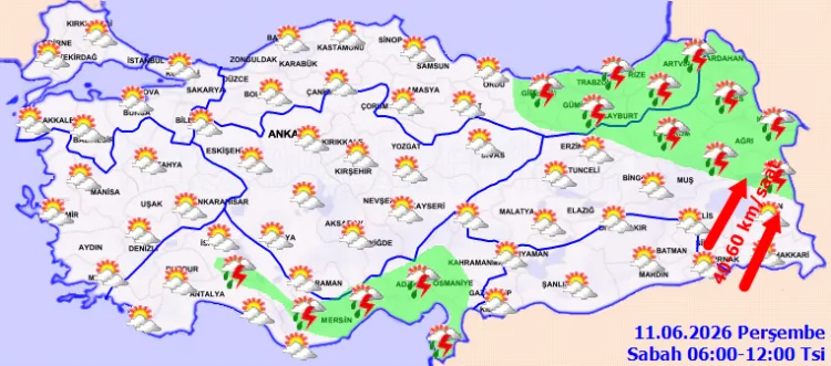Doğu’da Kuvvetli Yağış ve Rüzgar Uyarısı!