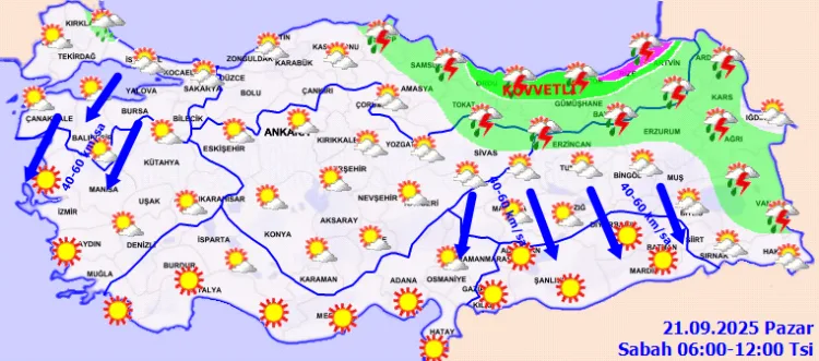 Doğu Karadeniz’de Kuvvetli Yağış Uyarısı!
