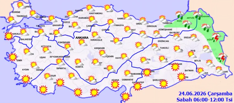 Doğu Karadeniz ve Adana’da Sağanak Yağış Bekleniyor