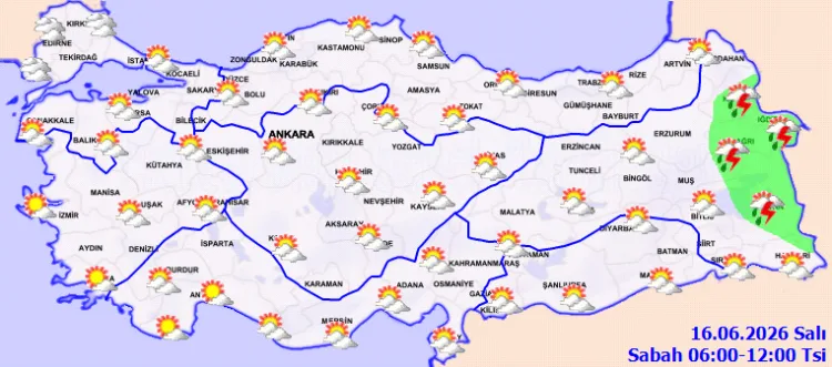 Doğu ve Karadeniz’de Gök Gürültülü Sağanak Bekleniyor