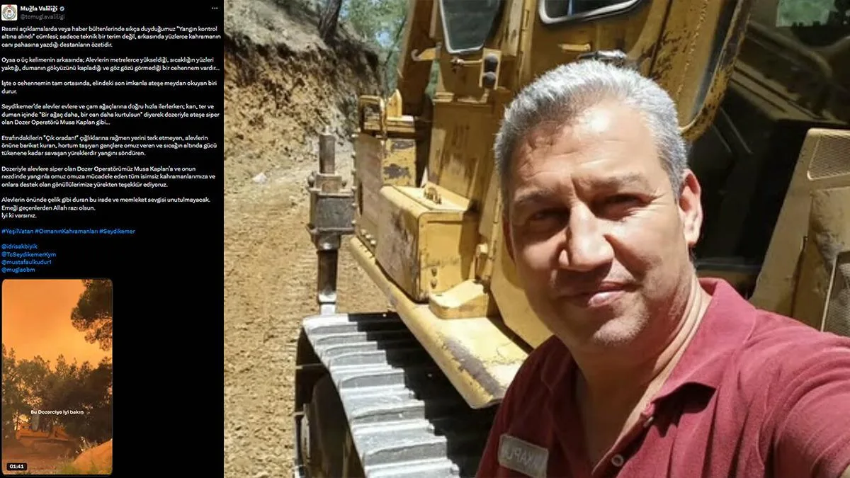 Dozer Operatörü Yangında Kahramanlık Gösterdi!