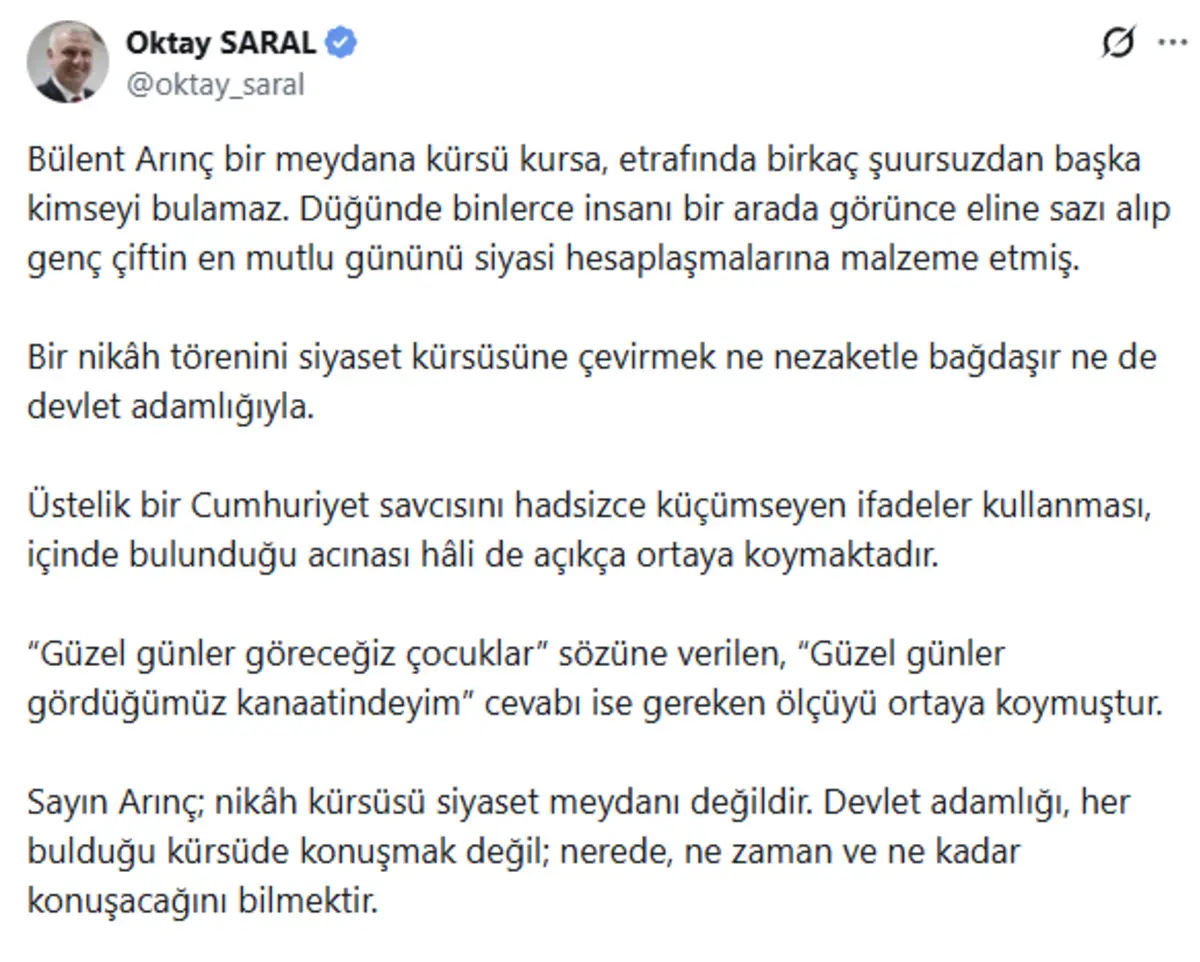 Bülent Arınç a hem AK Parti den hem Beştepe den sert tepki:  Birkaç şuursuzdan başka...  4