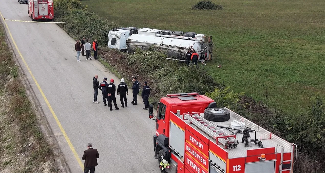 Düzce’de benzin yüklü tanker devrildi: OSB’de elektrik kesintisi kararı