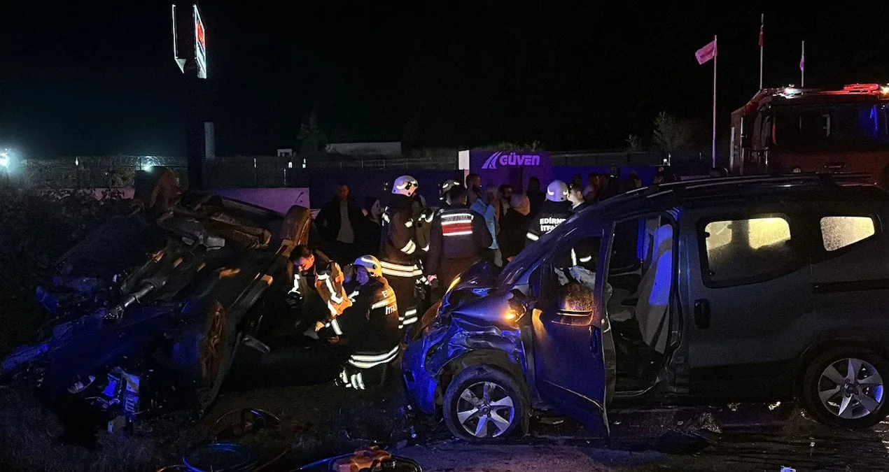 Edirne’de Feci Kaza: 1 Ölü, 2 Yaralı!