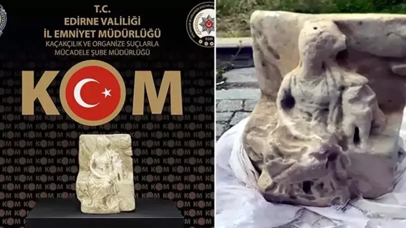 Edirne’de Tarihi Heykel Kaçakçılığına Operasyon!