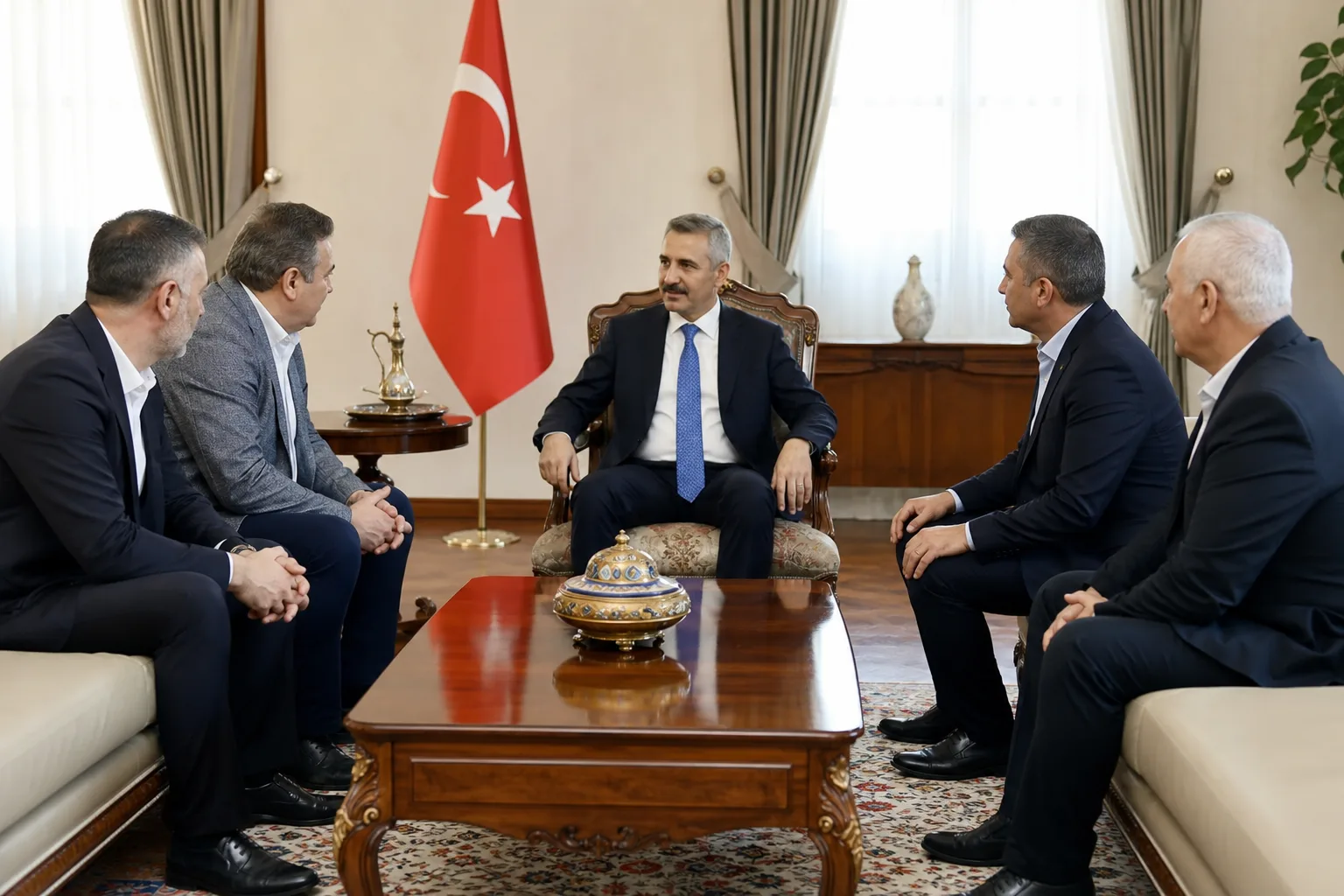 Edirne Valisi Sezer, Tuncaspor Yöneticileriyle Bir Araya Geldi