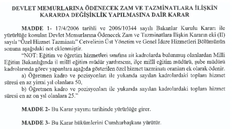 Eğitim Yöneticilerine Ek Tazminat Müjdesi!