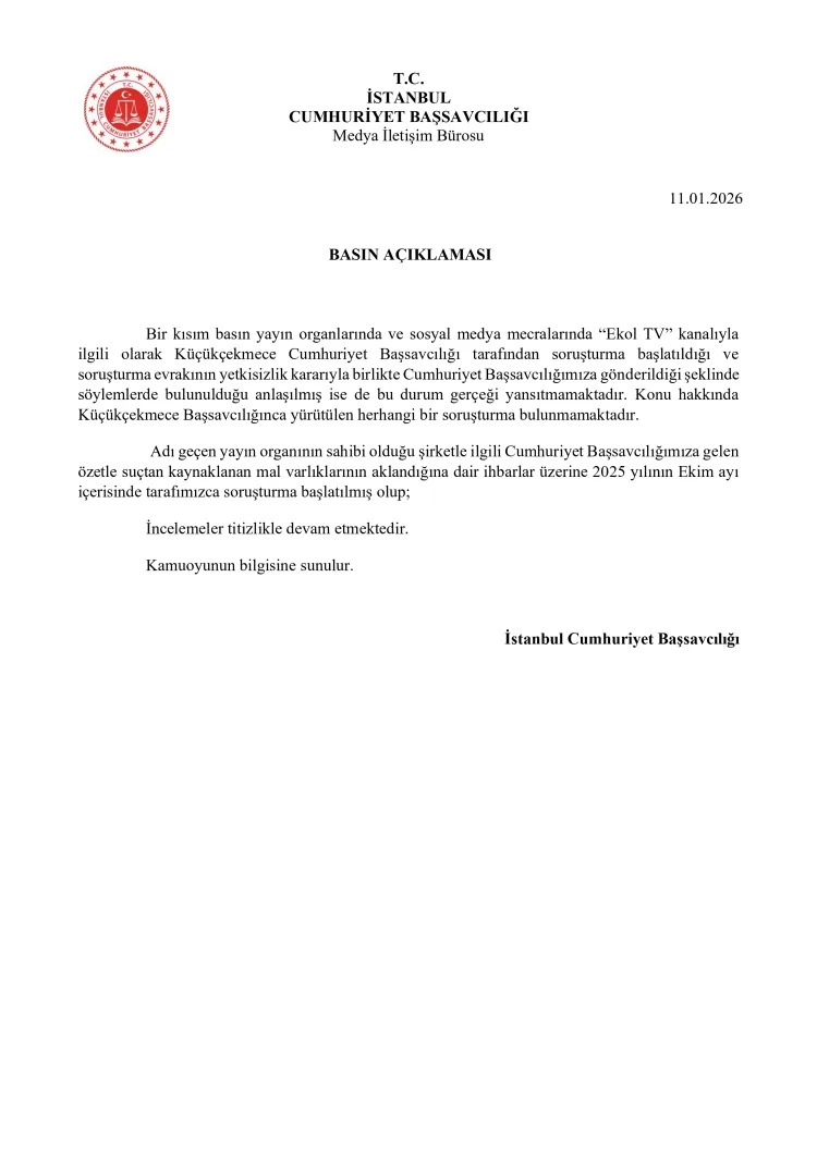 Ekol TV Hakkında Soruşturma İddiası Yalanlandı
