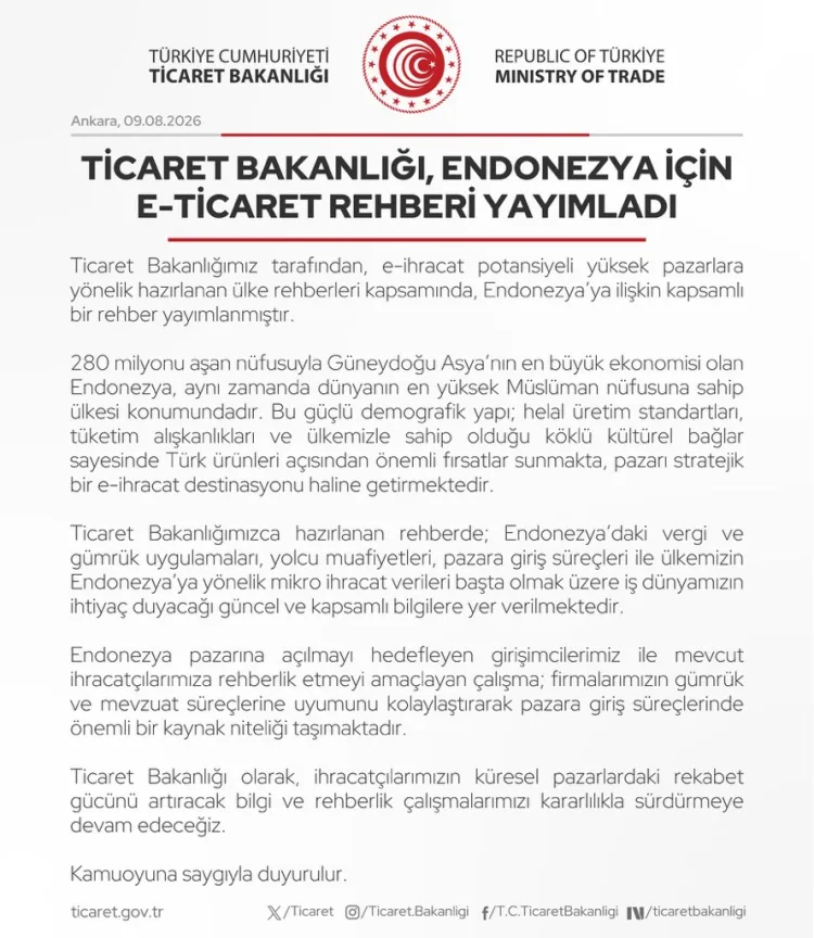 Endonezya’ya E-ihracat Rehberi Yayınlandı!