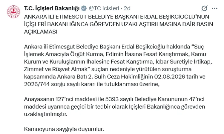Erdal Beşikcioğlu Görevden Uzaklaştırıldı!