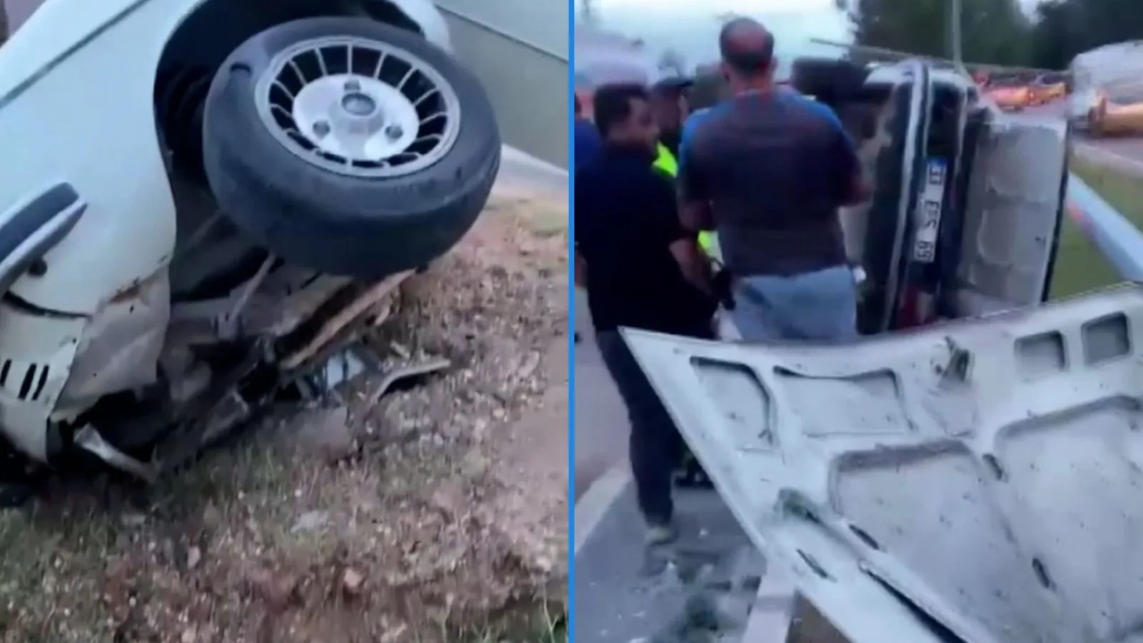 Erdemli’de Feci Kaza: 4 Yaralı, Araç İkiye Bölündü!