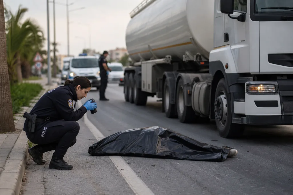 Erdemli’de Tanker Kazası: Bir Kadın Hayatını Kaybetti