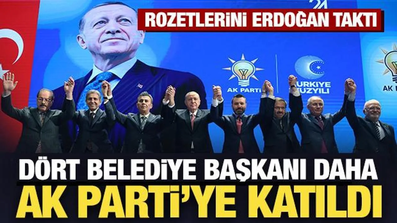 Erdoğan, 4 Belediye Başkanına Rozet Taktı