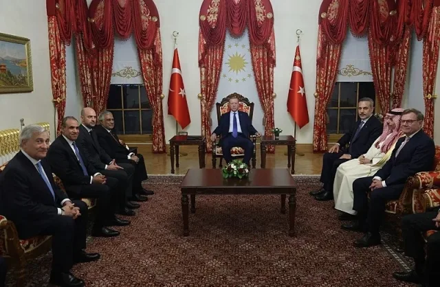 Cumhurbaşkanı Erdoğan, 7 ülkenin dışişleri bakanını kabul etti