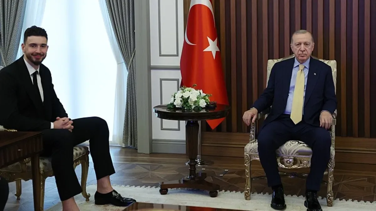 Erdoğan, Alperen Şengün ile bir araya geldi!