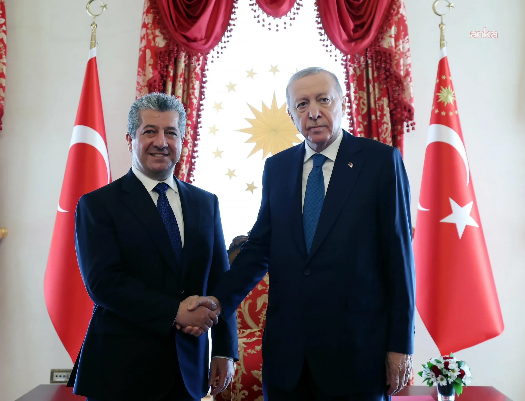 Erdoğan, Barzani ile Bölgesel İstikrarı Görüştü