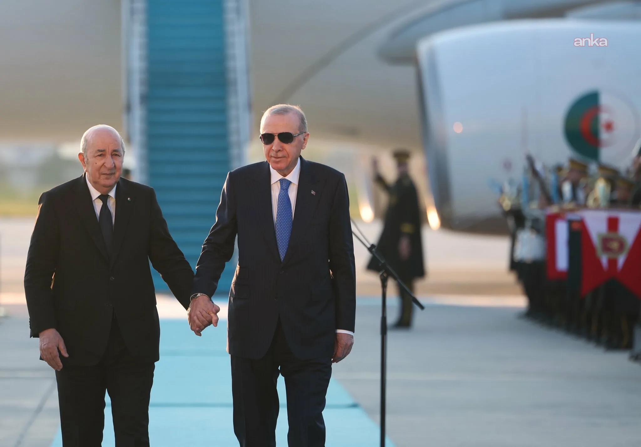 Erdoğan, Cezayir Cumhurbaşkanı Tebbun’u Karşıladı