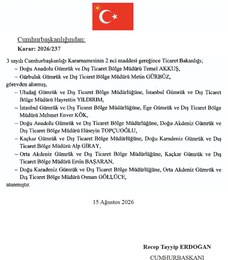 Erdoğan’dan Bakanlıklara Yeni Atama ve Değişimler