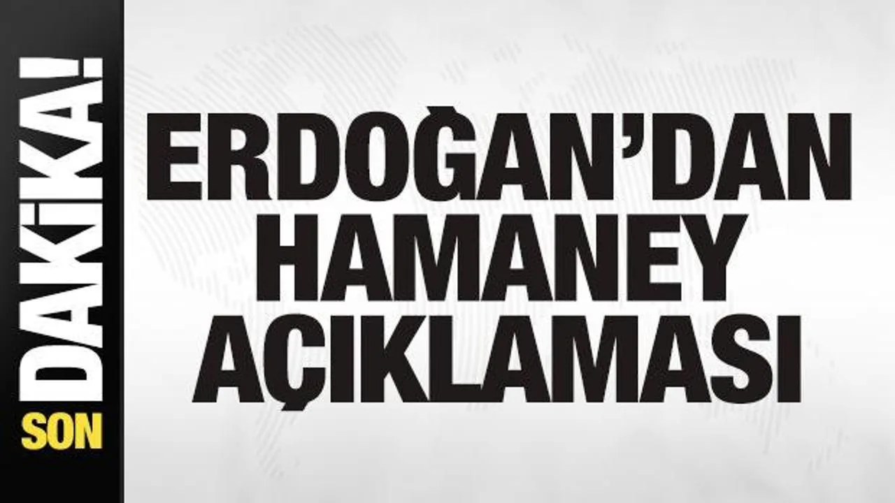 Erdoğan’dan Hamaney’e Taziye Mesajı