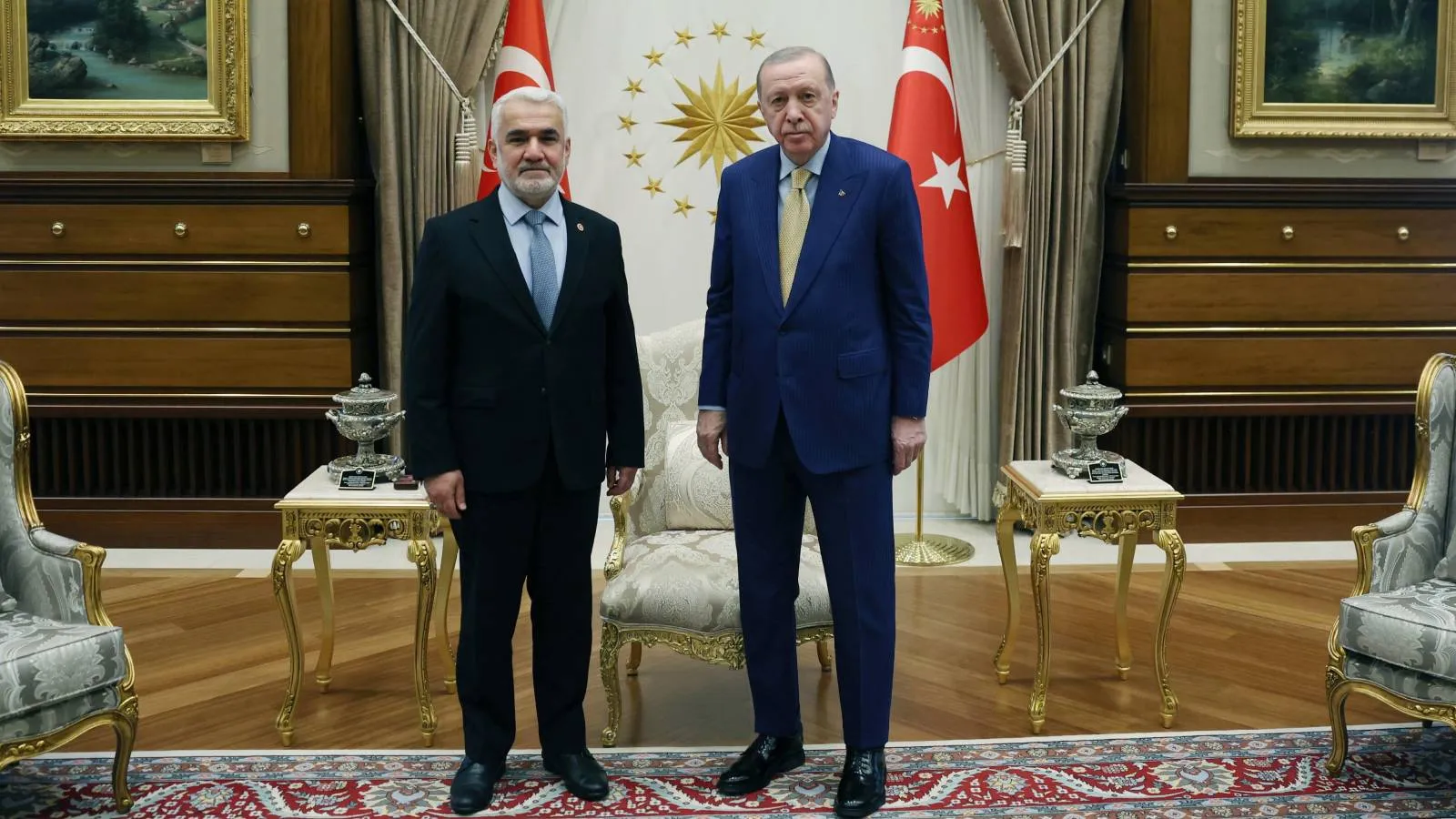Erdoğan, HÜDAPAR Lideri ile Külliye’de Buluştu