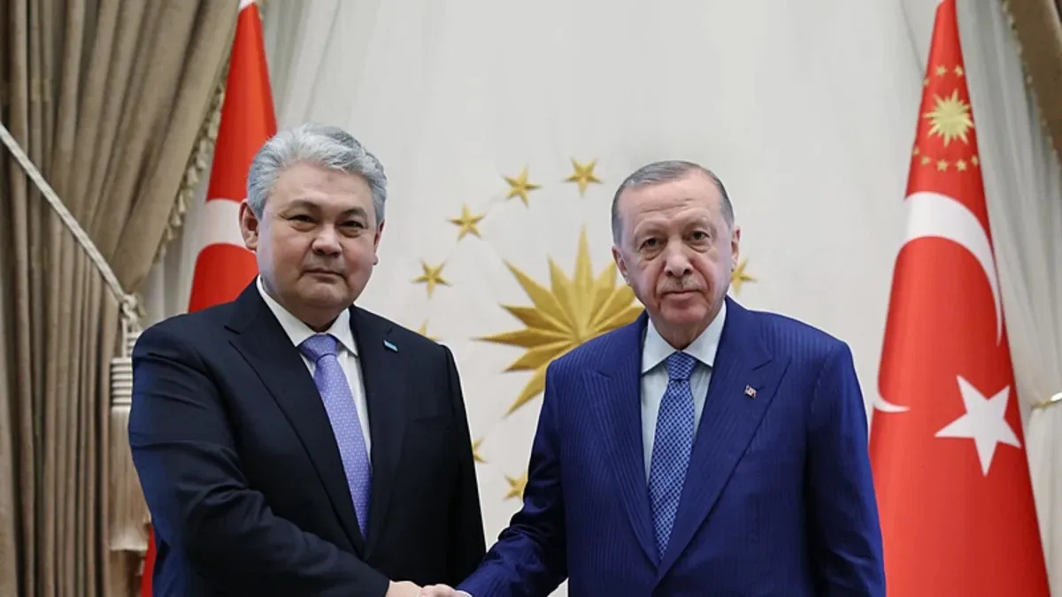Erdoğan, Kazak Bakan Koşerbayev’i kabul etti!