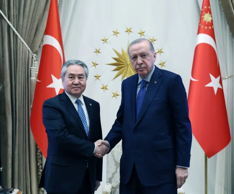 Erdoğan, Kırgız Bakan ve Episkoposlar ile görüştü