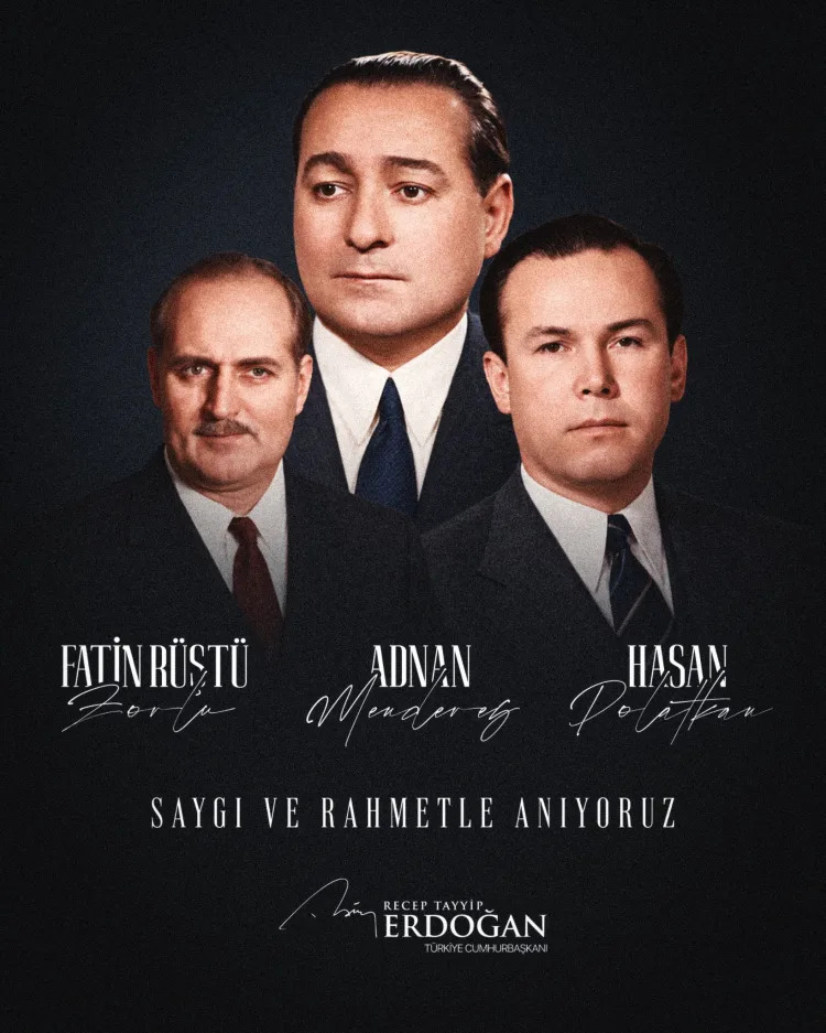 Erdoğan, Menderes ve Arkadaşlarını Andı