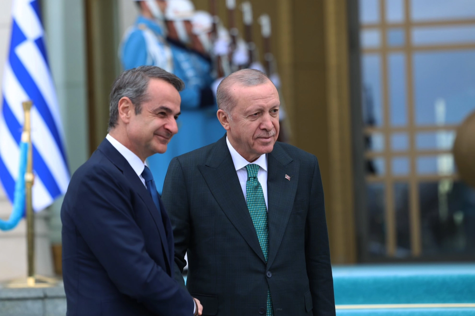 Erdoğan, Miçotakis’i Külliye’de Ağırladı