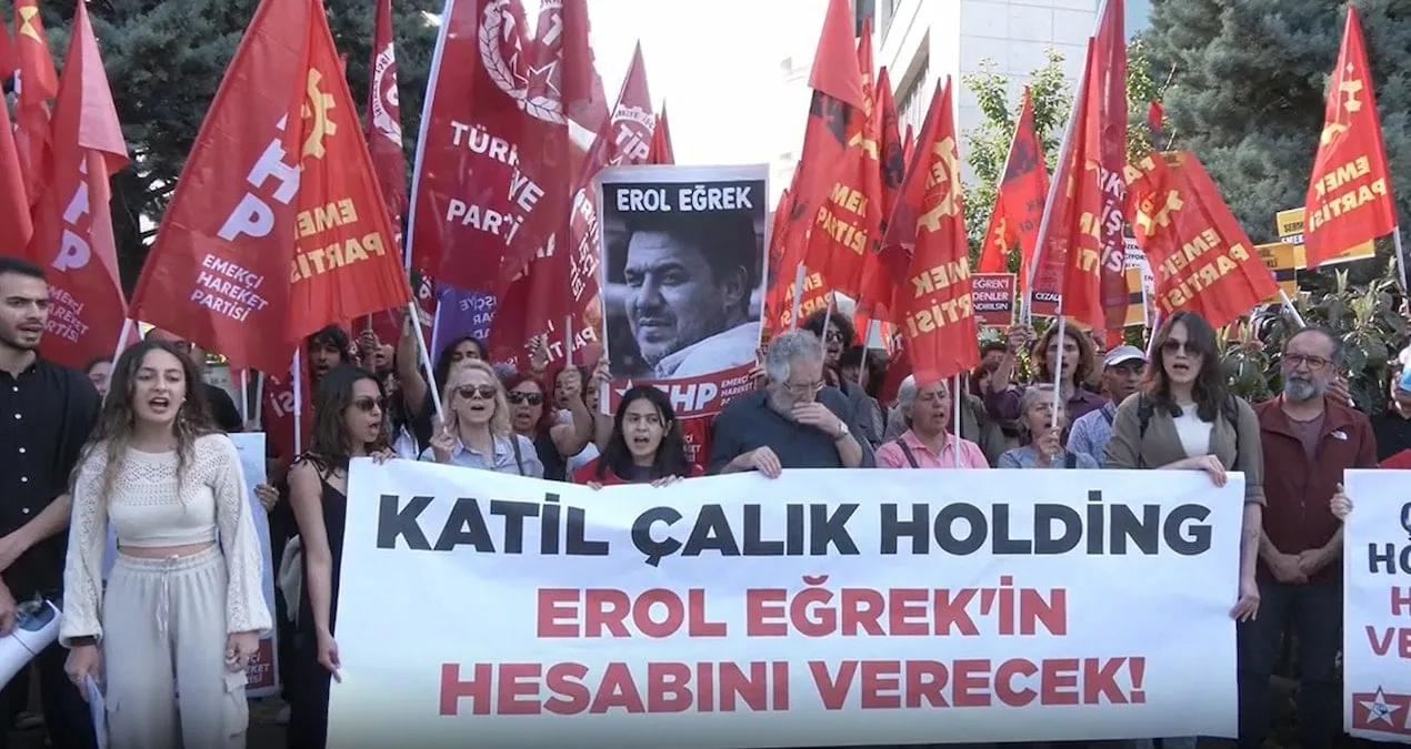 Erol Eğrek İçin Çalık Holding Önünde Protesto