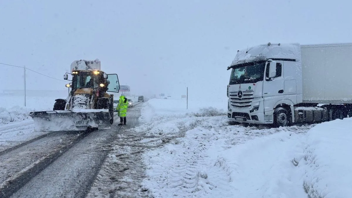 Erzincan’da Yoğun Kar, Trafiği Felç Etti!