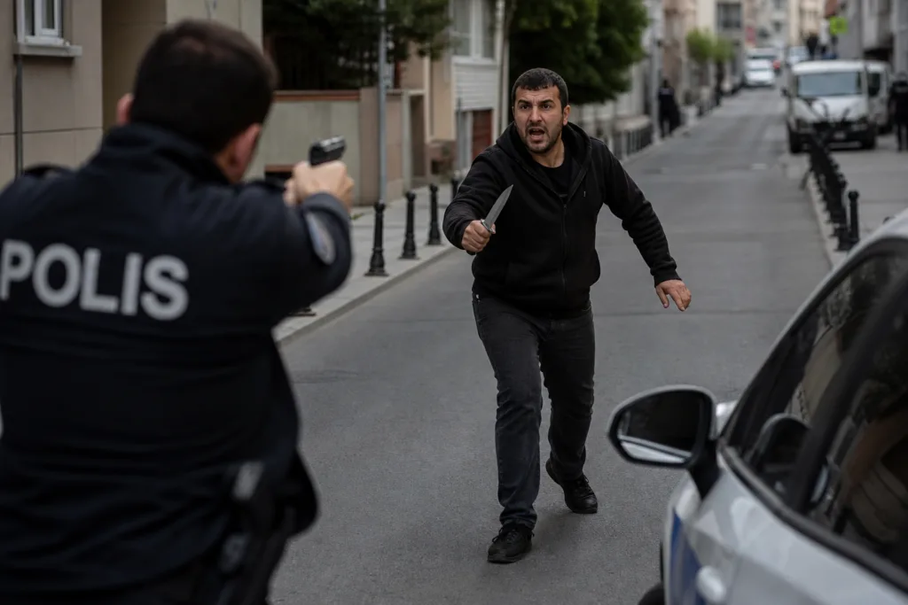 Esenler’de Bıçaklı Şüpheli, Polisle Silahlı Çatışmaya Girdi