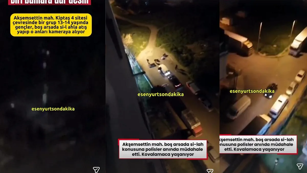 Esenyurt’ta Çocuklar Silahla Atış Yaparken Yakalandı!