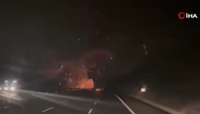 Balıkesir'de F-16 savaş uçağının düşme anı!