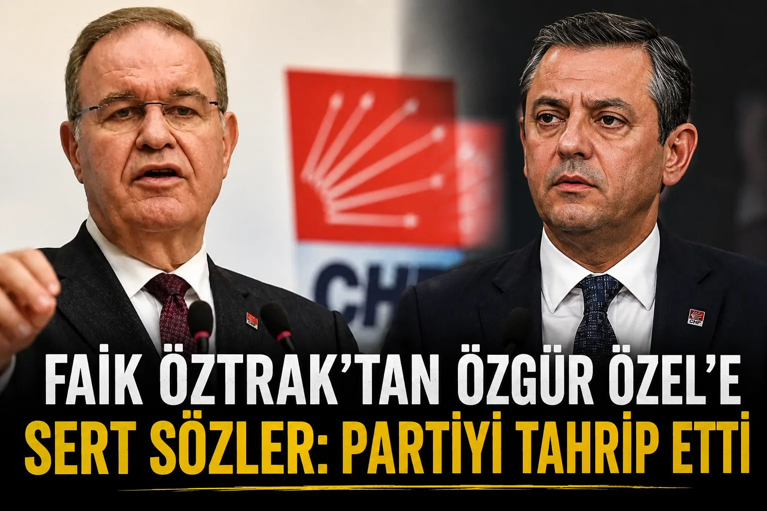 Faik Öztrak’tan Özgür Özel’e sert sözler: Partiyi tahrip etti