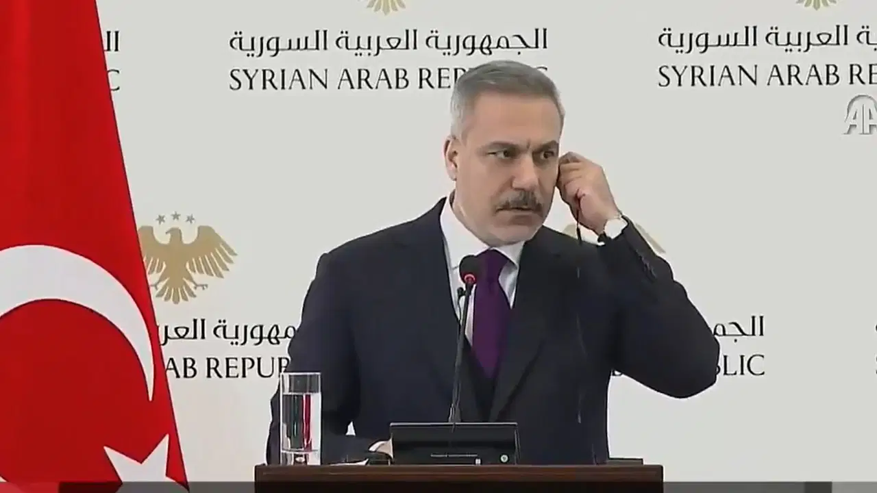 Fidan’ın Şam’daki Basın Toplantısı Erken Bitti!