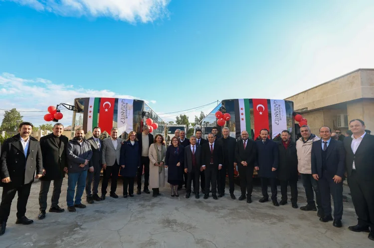 Gaziantep’ten Halep’e Yeşil Alan ve Ulaşım Desteği