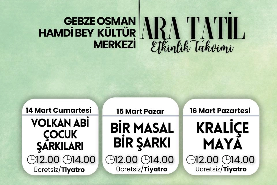 Gebze’de Ara Tatil Keyfi: Etkinliklerle Dolu Günler!