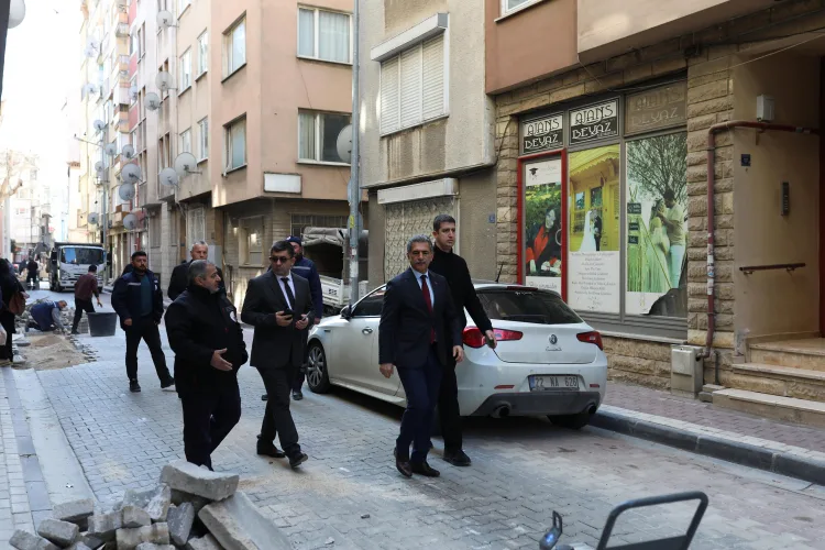 Gemlik'te yol yapım çalışmaları