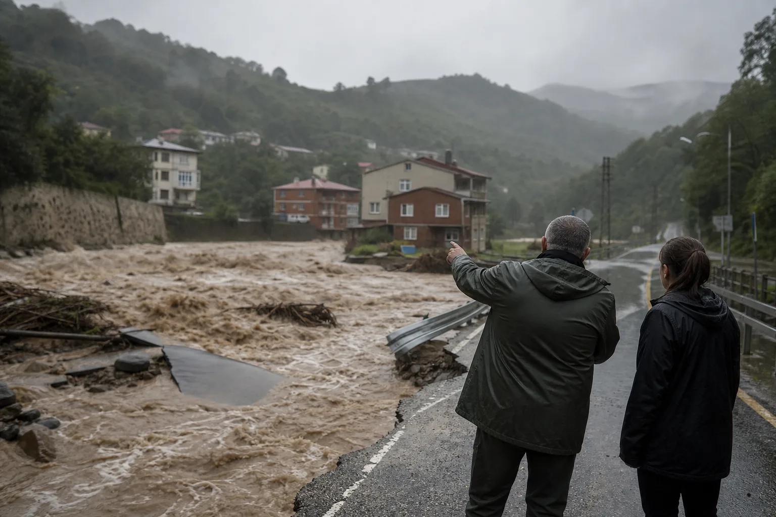 Giresun’da Fırtına ve Sağanak: Taşkın ve Yol Kapatmalar